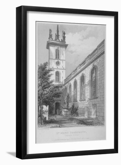 Church of St Mary Somerset, City of London, 1812-Joseph Skelton-Framed Giclee Print