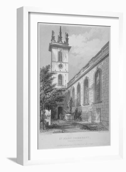 Church of St Mary Somerset, City of London, 1812-Joseph Skelton-Framed Giclee Print