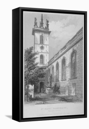 Church of St Mary Somerset, City of London, 1812-Joseph Skelton-Framed Stretched Canvas