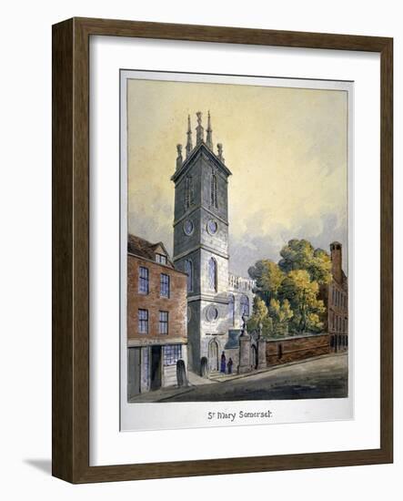 Church of St Mary Somerset, City of London, C1815-William Pearson-Framed Giclee Print