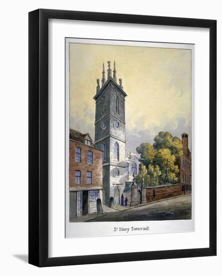 Church of St Mary Somerset, City of London, C1815-William Pearson-Framed Giclee Print