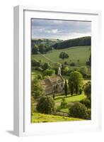 Church of St Mary the Virgin Surrounded by Beautiful Countryside, Lasborough in the Cotswolds-Adam Burton-Framed Premium Photographic Print