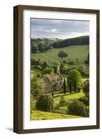 Church of St Mary the Virgin Surrounded by Beautiful Countryside, Lasborough in the Cotswolds-Adam Burton-Framed Photographic Print