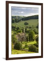 Church of St Mary the Virgin Surrounded by Beautiful Countryside, Lasborough in the Cotswolds-Adam Burton-Framed Photographic Print