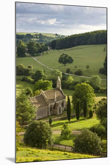 Church of St Mary the Virgin Surrounded by Beautiful Countryside, Lasborough in the Cotswolds-Adam Burton-Mounted Photographic Print