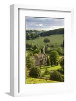 Church of St Mary the Virgin Surrounded by Beautiful Countryside, Lasborough in the Cotswolds-Adam Burton-Framed Photographic Print