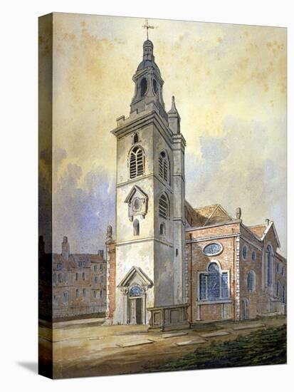 Church of St Mary, Whitechapel, London, C1815-William Pearson-Stretched Canvas