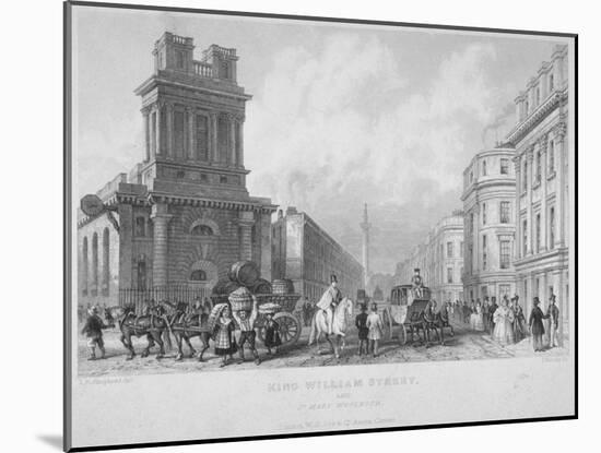 Church of St Mary Woolnoth, City of London, 1840-John Woods-Mounted Giclee Print
