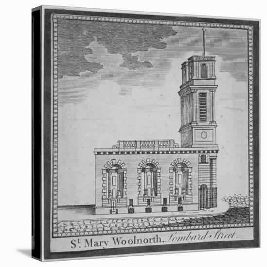 Church of St Mary Woolnoth from the North, City of London, 1770-null-Stretched Canvas