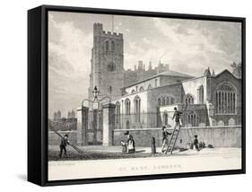 Church of St Mary-Thomas Hosmer Shepherd-Framed Stretched Canvas