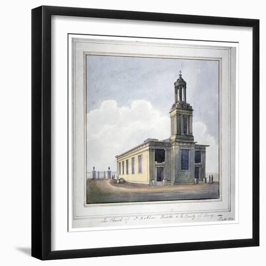 Church of St Matthew, Brixton, Lambeth, London, 1825-G Yates-Framed Giclee Print