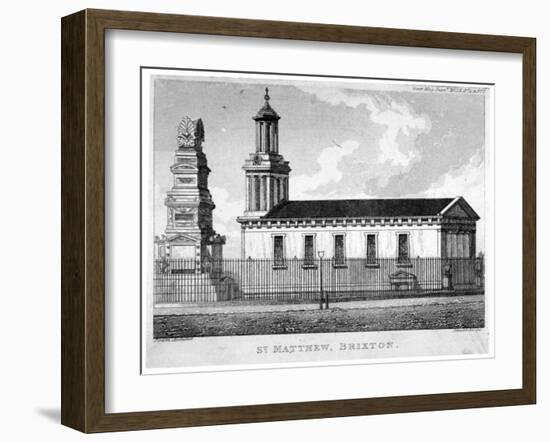 Church of St Matthew, Brixton, Lambeth, London, C1825-Robert Blemmell Schnebbelie-Framed Giclee Print