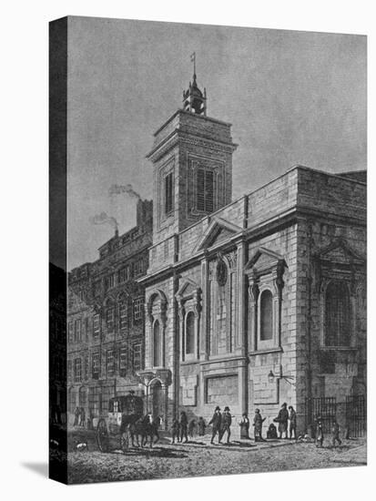 Church of St Mildred, Poultry, City of London, 1812 (1911)-George Sidney Shepherd-Stretched Canvas