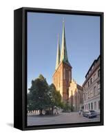 Church of St. Nicholas and Museum Knoblauchhaus in the Nicholas' Quarter, Berlin, Germany-Markus Lange-Framed Stretched Canvas