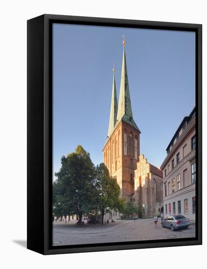 Church of St. Nicholas and Museum Knoblauchhaus in the Nicholas' Quarter, Berlin, Germany-Markus Lange-Framed Stretched Canvas