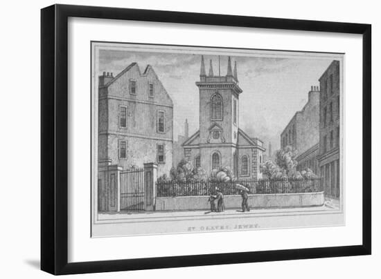 Church of St Olave Jewry, from Ironmonger Lane, City of London, 1830-null-Framed Giclee Print