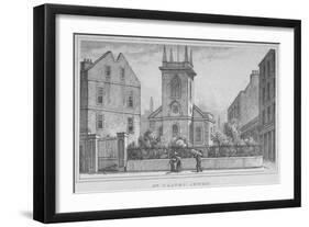 Church of St Olave Jewry, from Ironmonger Lane, City of London, 1830-null-Framed Giclee Print