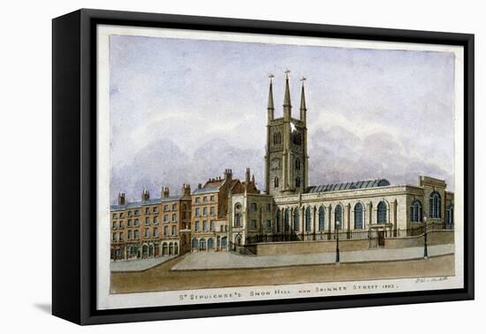 Church of St Sepulchre, Snow Hill, City of London, 1802-Valentine Davis-Framed Stretched Canvas