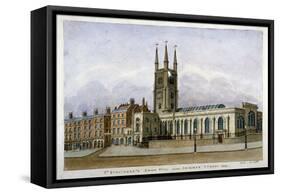 Church of St Sepulchre, Snow Hill, City of London, 1802-Valentine Davis-Framed Stretched Canvas