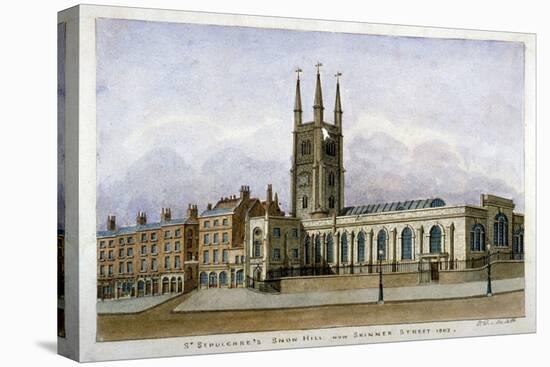 Church of St Sepulchre, Snow Hill, City of London, 1802-Valentine Davis-Stretched Canvas