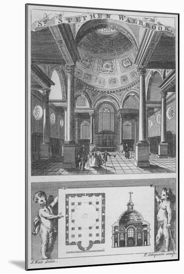 Church of St Stephen Walbrook, City of London, 1770-Edward Rooker-Mounted Giclee Print