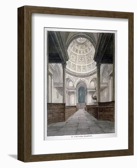 Church of St Stephen Walbrook, City of London, C1840-Frederick Nash-Framed Giclee Print