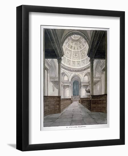 Church of St Stephen Walbrook, City of London, C1840-Frederick Nash-Framed Giclee Print