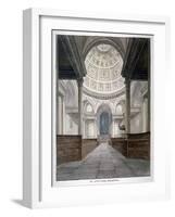 Church of St Stephen Walbrook, City of London, C1840-Frederick Nash-Framed Giclee Print