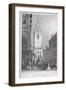 Church of St Stephen Walbrook from the Corner of Mansion House, City of London, 1830-R Acon-Framed Giclee Print