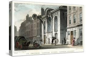 Church of St Swithin and the London Stone, Cannon Street, City of London, C1830-J Tingle-Stretched Canvas