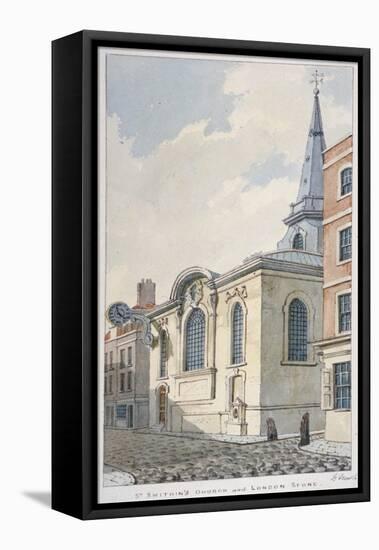Church of St Swithin London Stone, City of London, 1840-Frederick Nash-Framed Stretched Canvas