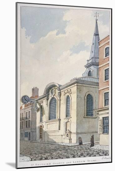 Church of St Swithin London Stone, City of London, 1840-Frederick Nash-Mounted Giclee Print