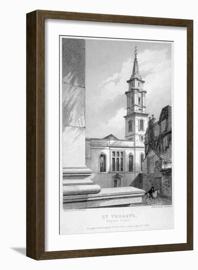 Church of St Vedast Foster Lane, City of London, 1838-John Le Keux-Framed Giclee Print