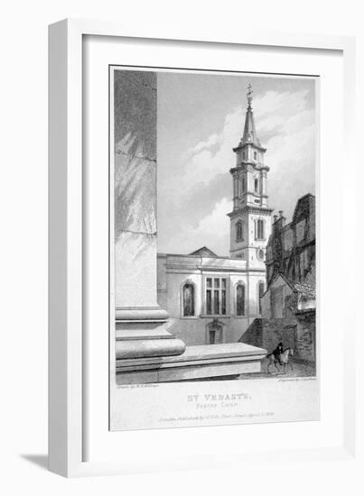 Church of St Vedast Foster Lane, City of London, 1838-John Le Keux-Framed Giclee Print