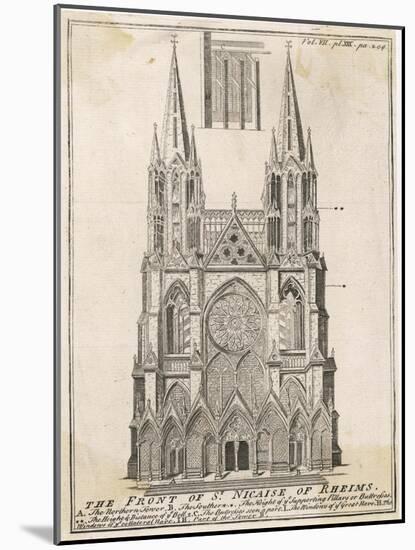 Church of the Abbey of S. Nicaise, Reims-null-Mounted Art Print