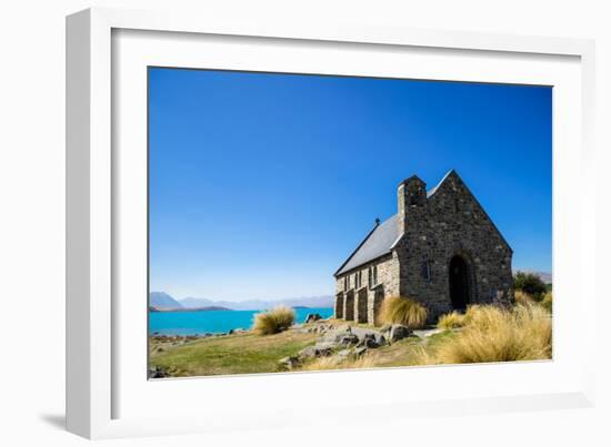 Church of the Good Shepherd, an old church overlooking Lake Tekapo, Tekapo, New Zealand-Logan Brown-Framed Photographic Print