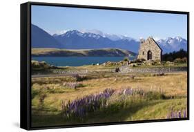 Church of the Good Shepherd, Lake Tekapo, Canterbury Region, South Island, New Zealand, Pacific-Stuart Black-Framed Stretched Canvas