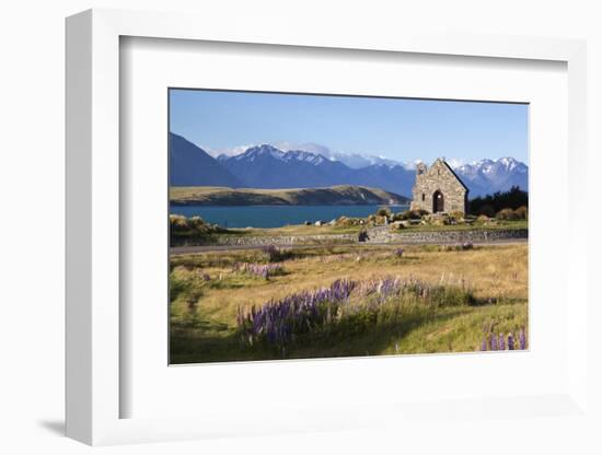 Church of the Good Shepherd, Lake Tekapo, Canterbury Region, South Island, New Zealand, Pacific-Stuart Black-Framed Photographic Print