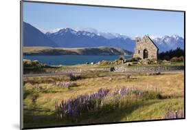 Church of the Good Shepherd, Lake Tekapo, Canterbury Region, South Island, New Zealand, Pacific-Stuart Black-Mounted Photographic Print