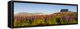 Church of the Good Shepherd, Lake Tekapo, Mackenzie Country, Canterbury, South Island, New Zealand-Doug Pearson-Framed Stretched Canvas