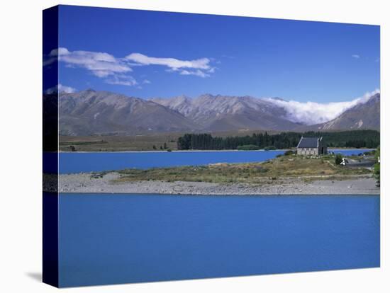 Church of the Good Shepherd Lake Tekapo Near Christchurch New Zealand-null-Stretched Canvas