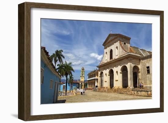 Church of the Holy Trinity overlooking Plaza Mayor in Trinidad, Cuba.-Kymri Wilt-Framed Photographic Print