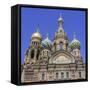 Church of the Savior on Blood, Saint Petersburg, Russia-Ian Trower-Framed Stretched Canvas