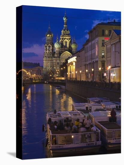 Church of the Saviour of Spilled Blood, Saint Petersburg, Russia-Walter Bibikow-Stretched Canvas