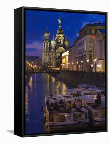 Church of the Saviour of Spilled Blood, Saint Petersburg, Russia-Walter Bibikow-Framed Stretched Canvas