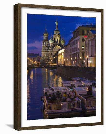 Church of the Saviour of Spilled Blood, Saint Petersburg, Russia-Walter Bibikow-Framed Premium Photographic Print