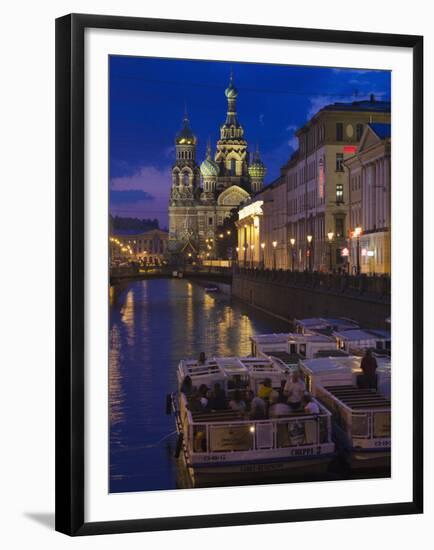 Church of the Saviour of Spilled Blood, Saint Petersburg, Russia-Walter Bibikow-Framed Premium Photographic Print