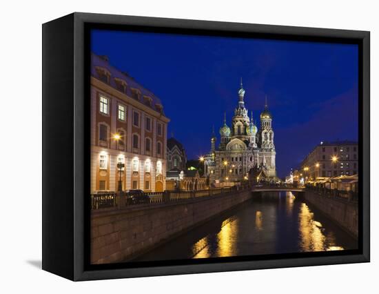 Church of the Saviour of Spilled Blood, Saint Petersburg, Russia-Walter Bibikow-Framed Stretched Canvas