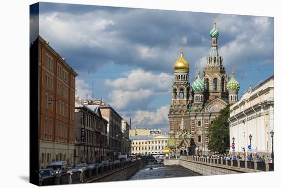 Church of the Saviour on Spilled Blood, UNESCO World Heritage Site, St. Petersburg, Russia, Europe-Michael Runkel-Stretched Canvas