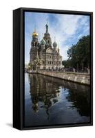 Church of the Saviour on Spilled Blood, UNESCO World Heritage Site, St. Petersburg, Russia, Europe-Michael Runkel-Framed Stretched Canvas